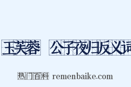 玉芙蓉·公子夜归反义词是什么意思的图片